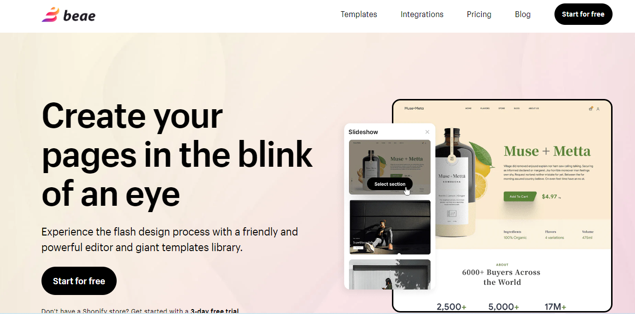 page builder app shopify
